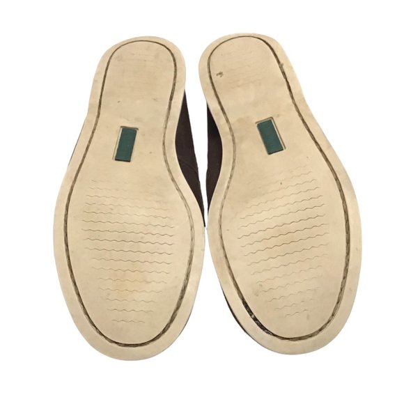 L.L. Bean Handsewn Moccasin Boat Shoes Brown Leather Lace Up Mens 7.5 - Picture 3 of 4